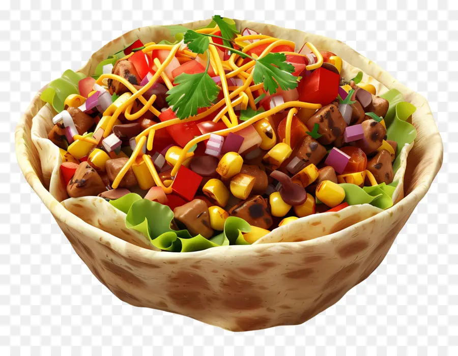 Tazón De Burritos，Ensalada De Tacos PNG