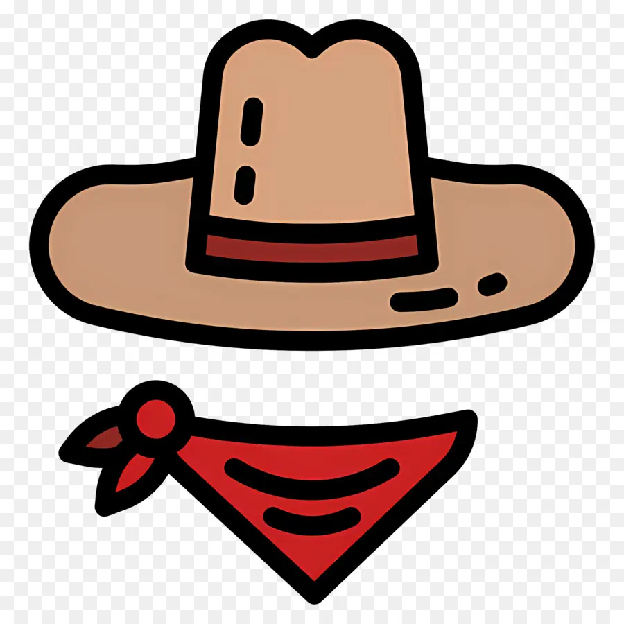 Sombrero De Vaquero，Sombrero De Vaquero Y Pañuelo PNG