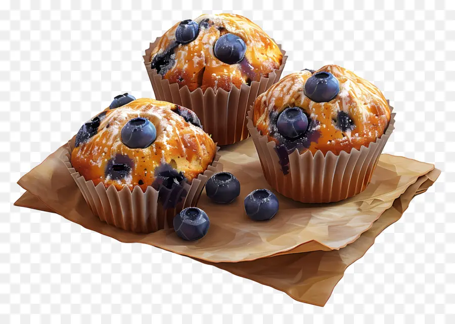 Muffins De Arándanos，Panadería PNG