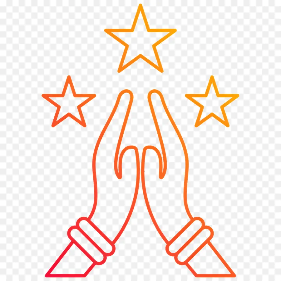 Namaste，Manos Con Estrellas PNG