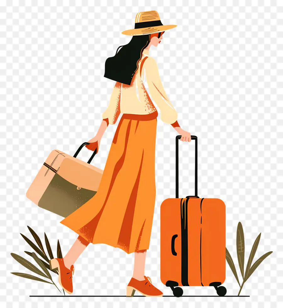 Mujer Vacaciones，Viajero PNG