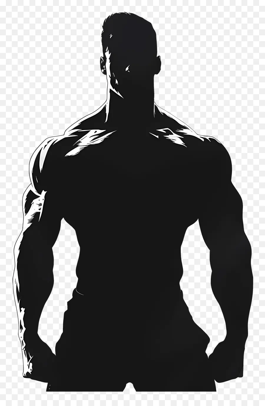 Silueta De Hombre Musculoso，Hombre Musculoso PNG