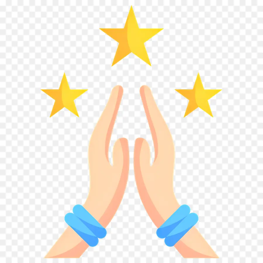 Namaste，Manos Con Estrellas PNG