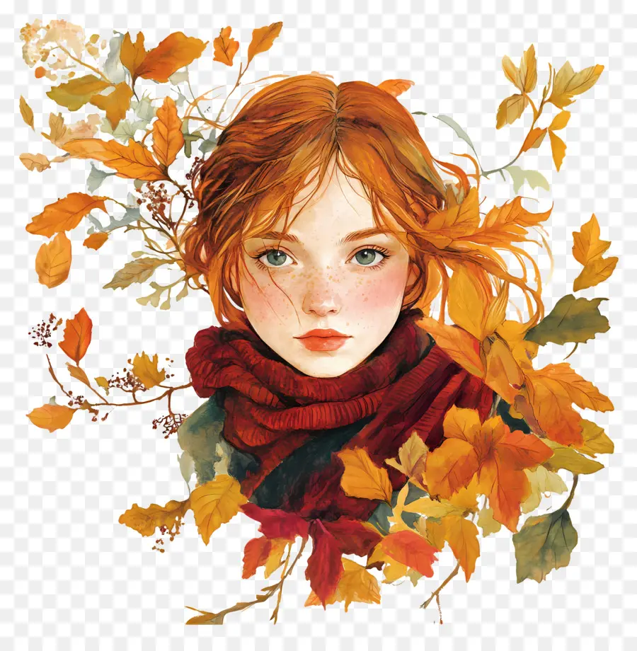 Chica De Otoño，Otoño PNG