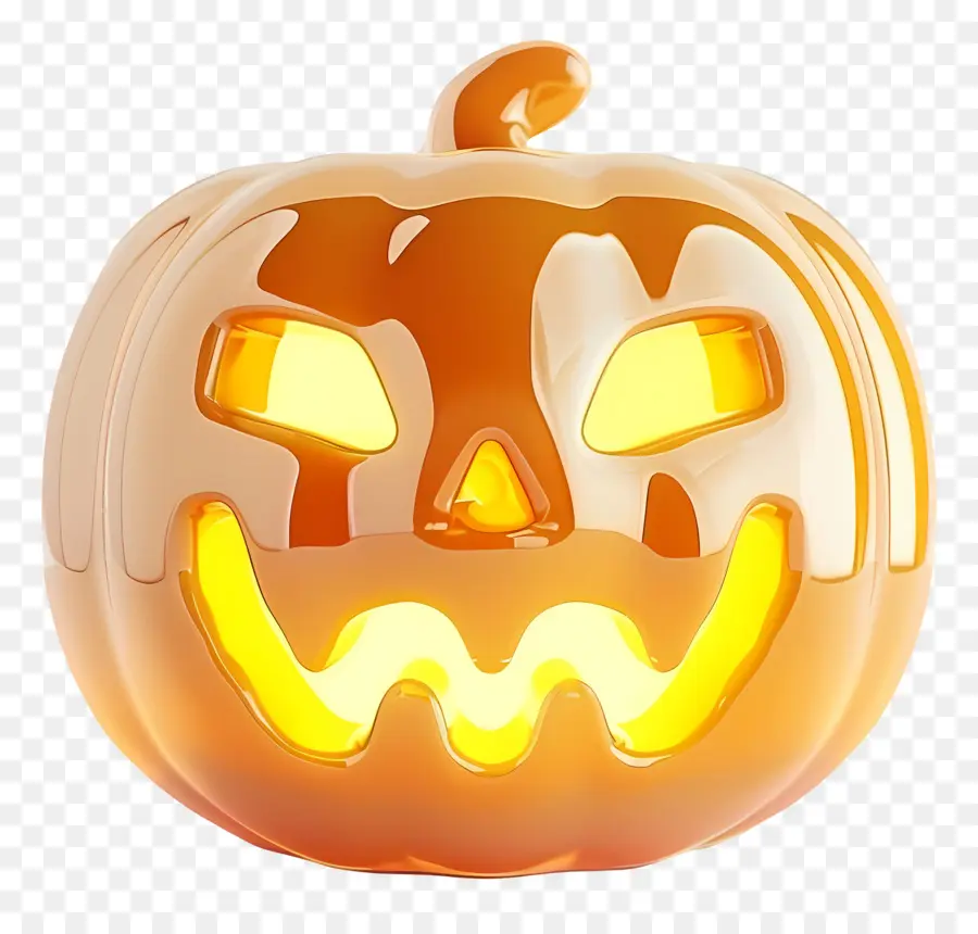 Calabaza De Halloween Brillante，Jack O' Lantern PNG