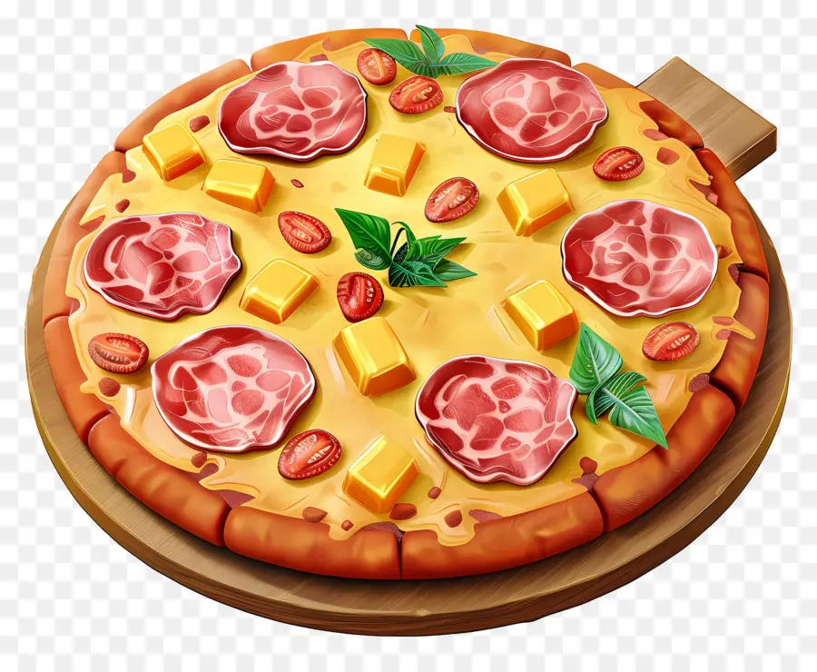 Pizza Hawaiana，Pizza PNG