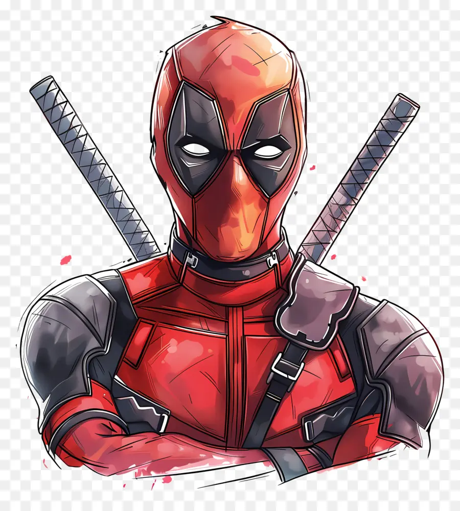 Dead Pool，Personaje Enmascarado Rojo PNG