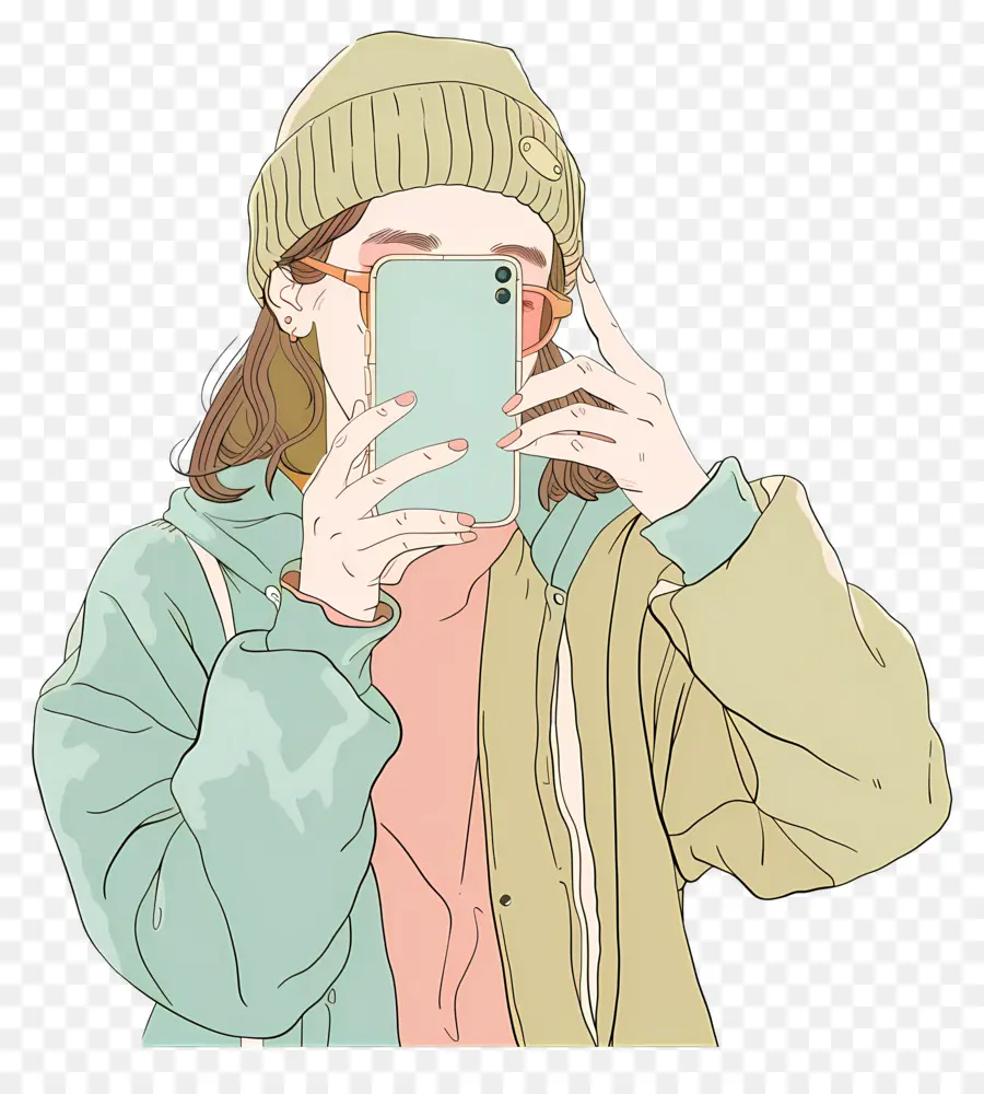 Mujer Tomando Selfie，Persona Tomando Fotos PNG