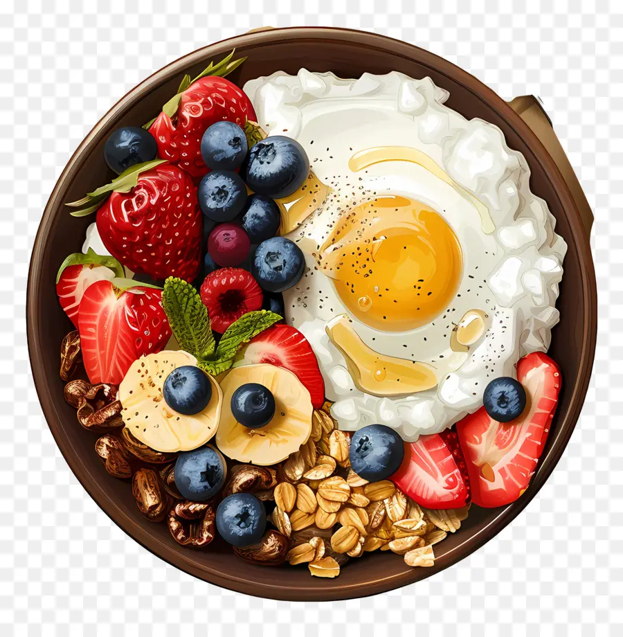 Tazón De Desayuno，Fruta PNG