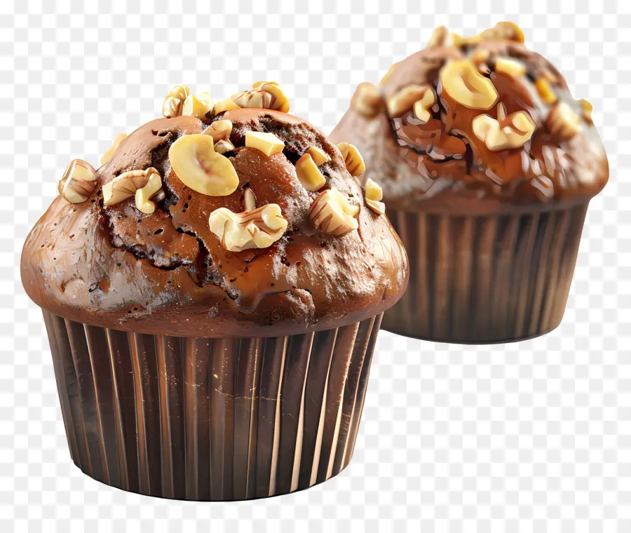 Muffins De Plátano Y Nueces，Magdalenas PNG