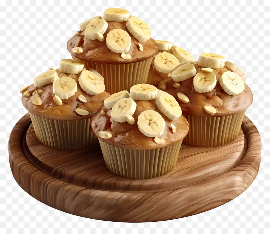 Muffins De Plátano Y Nueces，Muffins De Plátano PNG