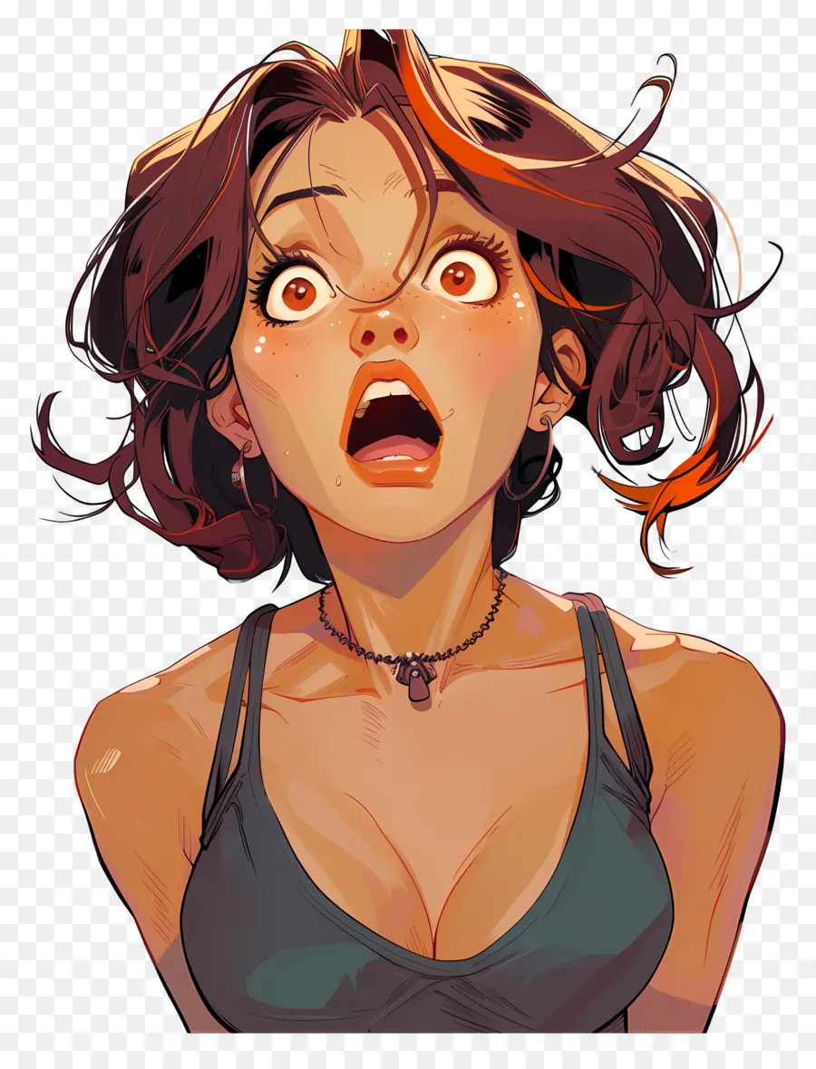 Mujer Sorprendida，Chica Sorprendida PNG