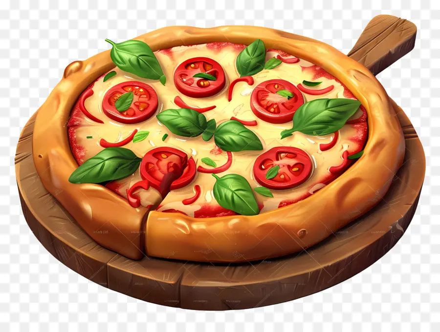 Pizza Margarita，Pizza PNG