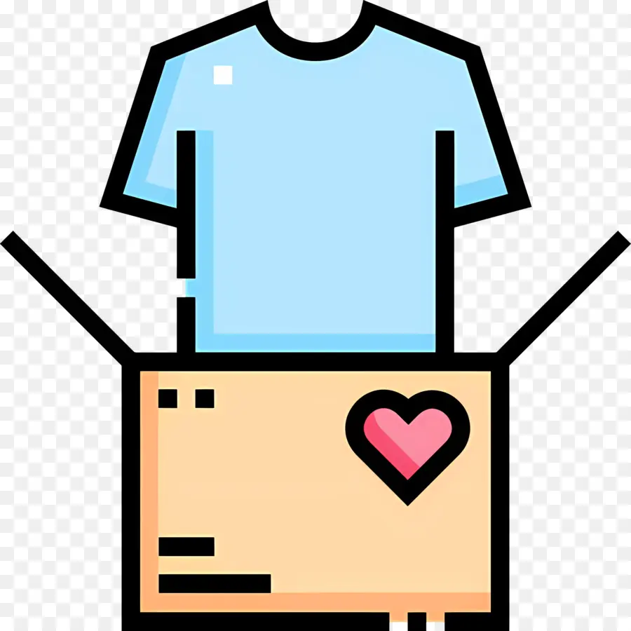 Caja De Ropa，Camiseta En Una Caja PNG