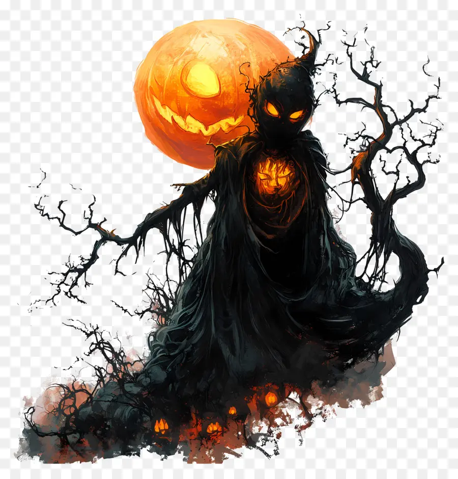 Samhain，Espantapájaros De Halloween PNG