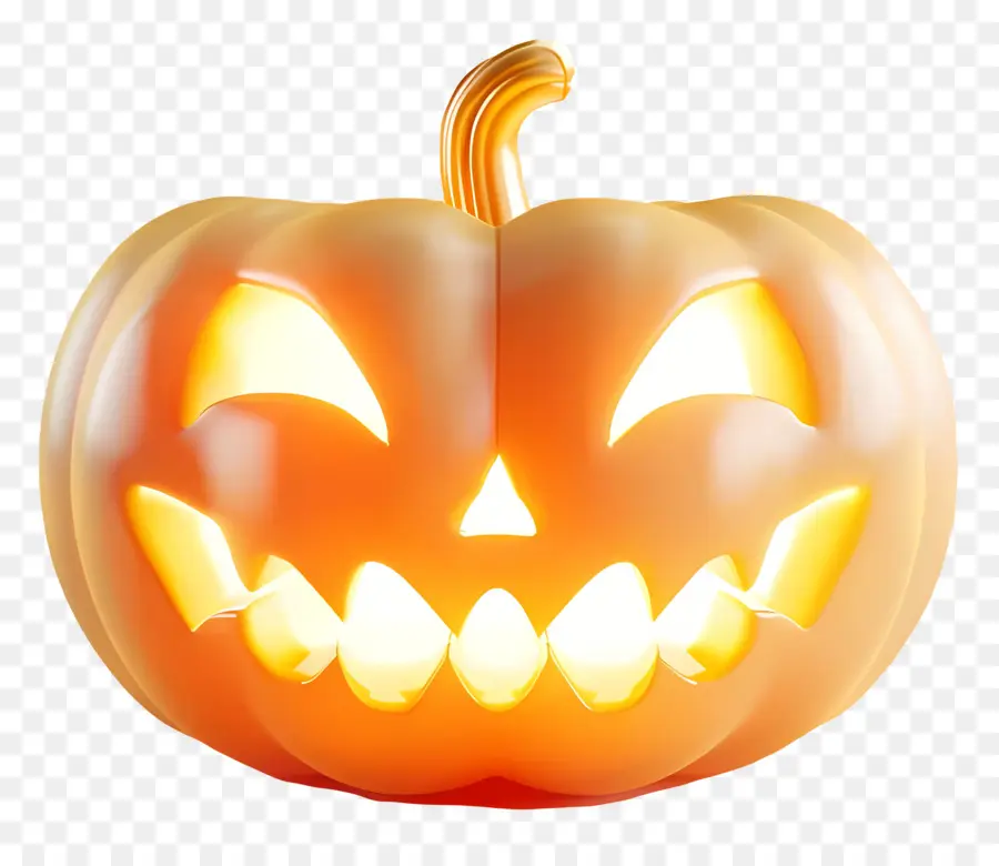 Calabaza De Halloween Brillante，Jack O' Lantern PNG