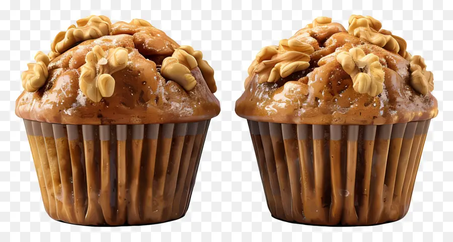 Muffins De Plátano Y Nueces，Magdalenas PNG