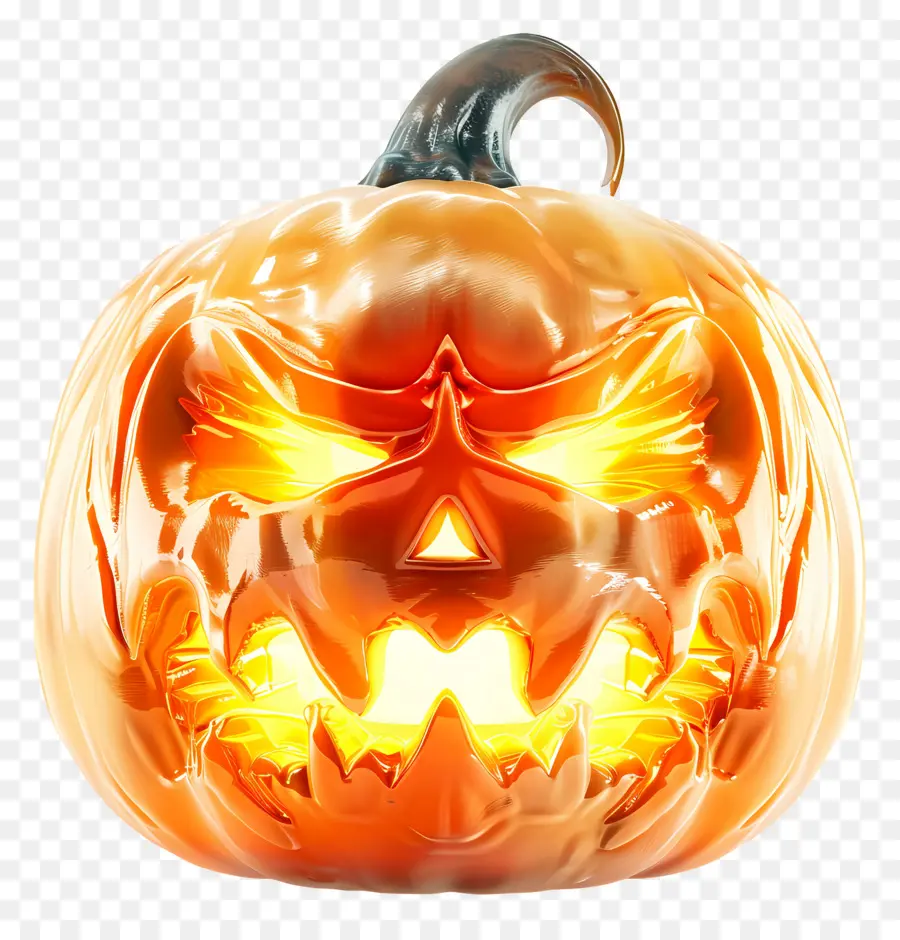 Calabaza De Halloween Brillante，Jack O' Lantern PNG