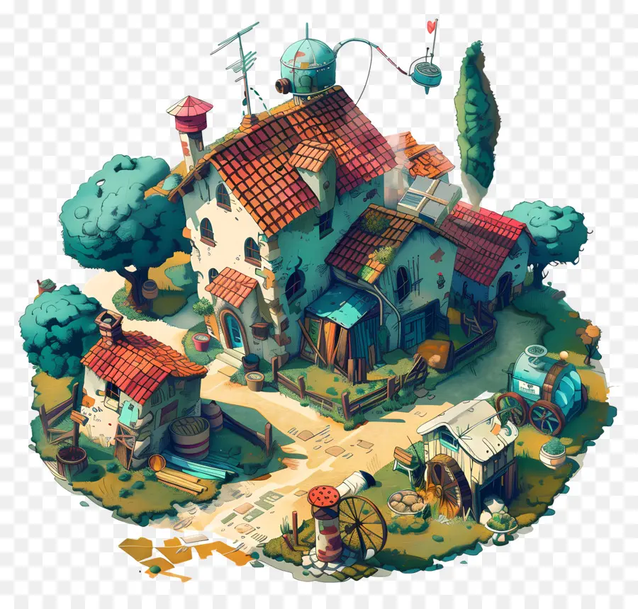 Granja Del Pueblo，Linda Casa PNG