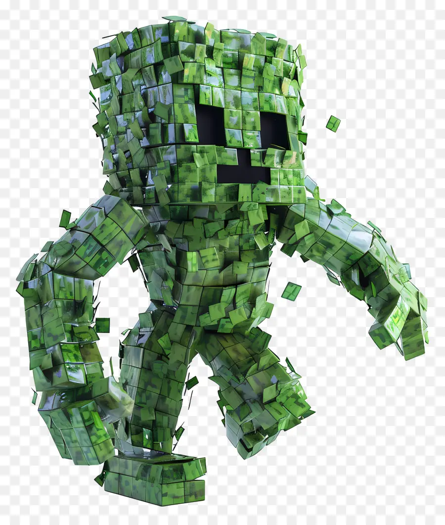 Enredadera De Minecraft，Criatura Pixelada PNG