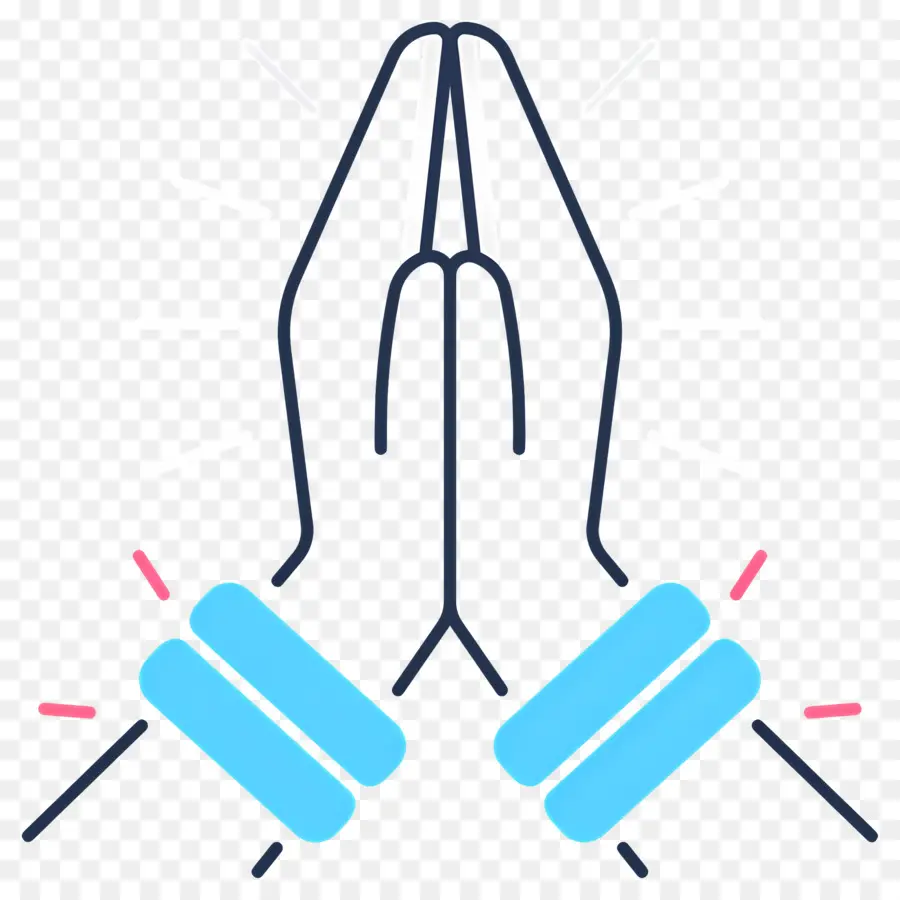 Namaste，Manos Orando PNG