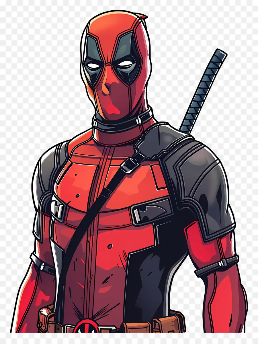 Dead Pool，Superhéroe Con Traje Naranja PNG