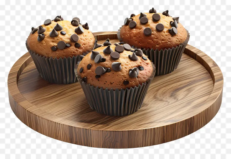 Muffins Con Chispas De Chocolate，Magdalenas PNG