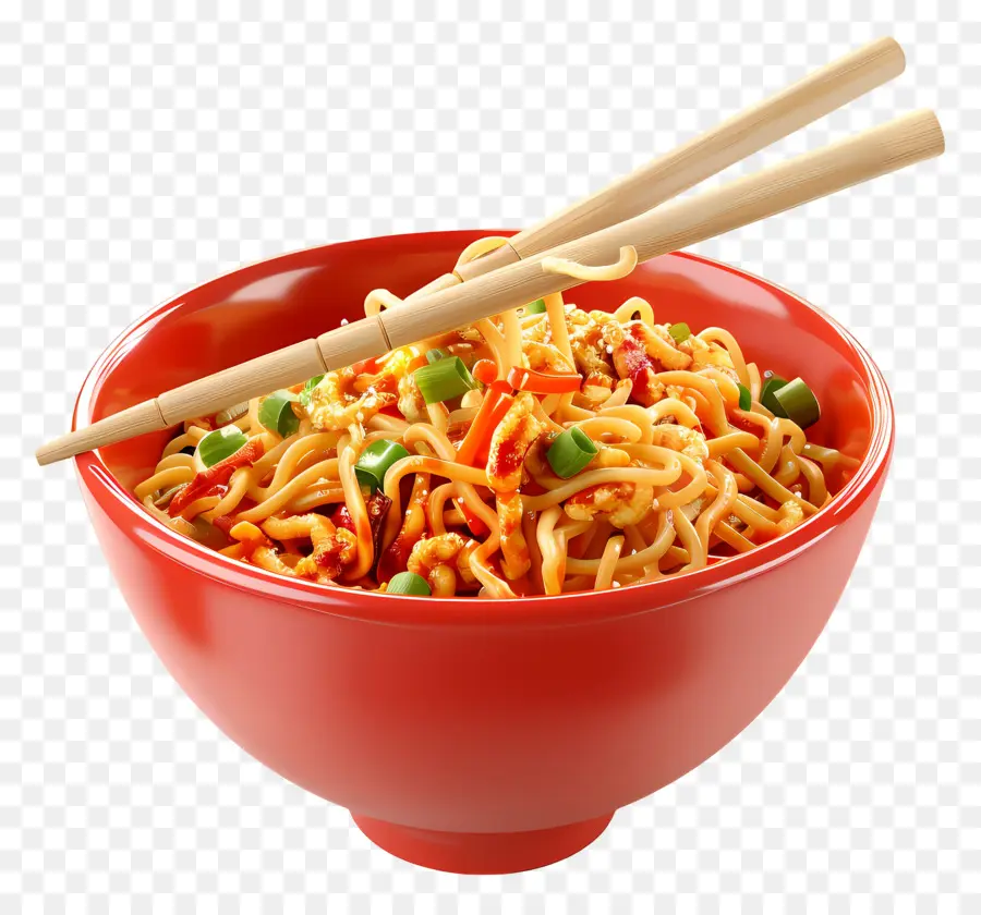 Tazón De Fideos，Tazón Rojo De Fideos PNG