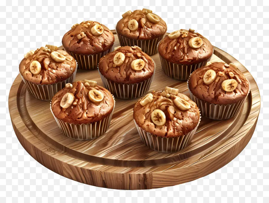 Muffins De Plátano Y Nueces，Muffins De Plátano PNG