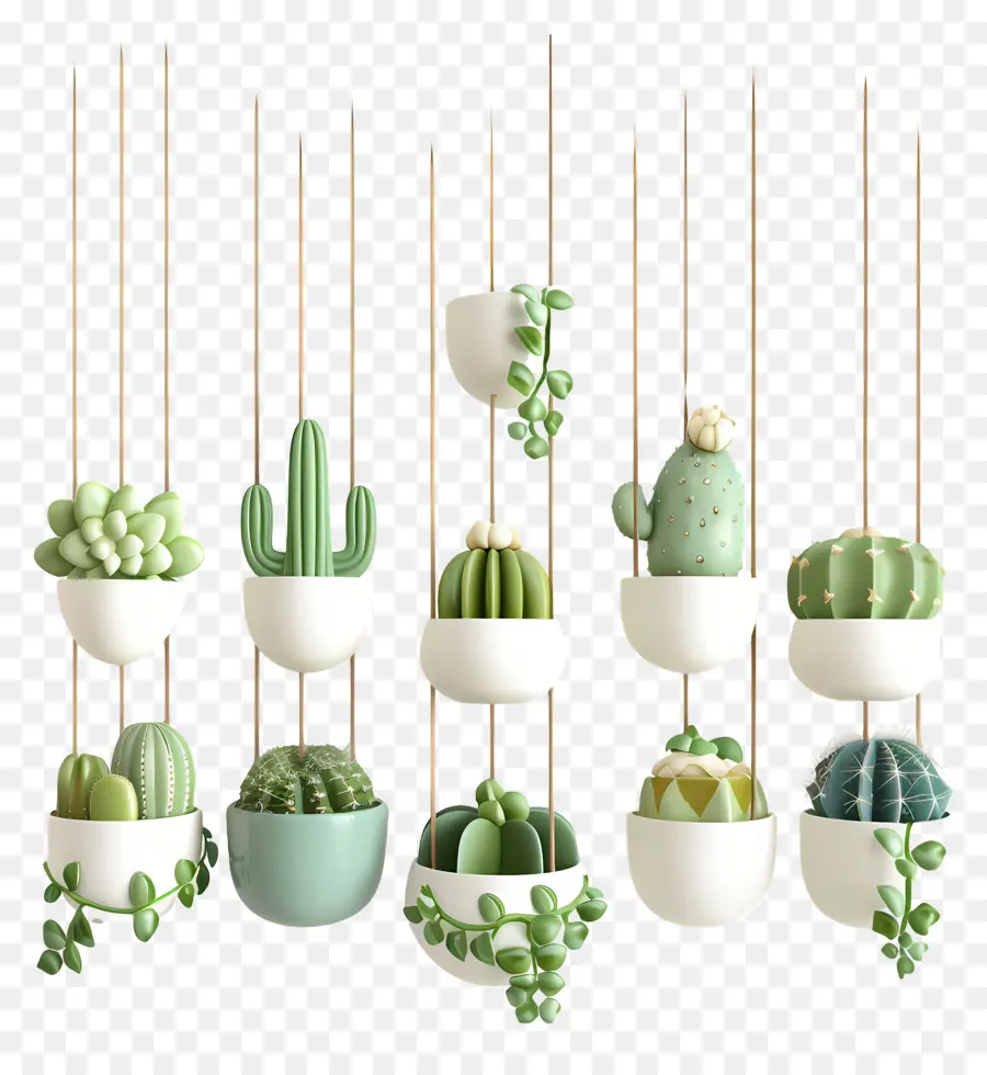 Cactus Colgantes，Plantas De Cactus Colgantes PNG