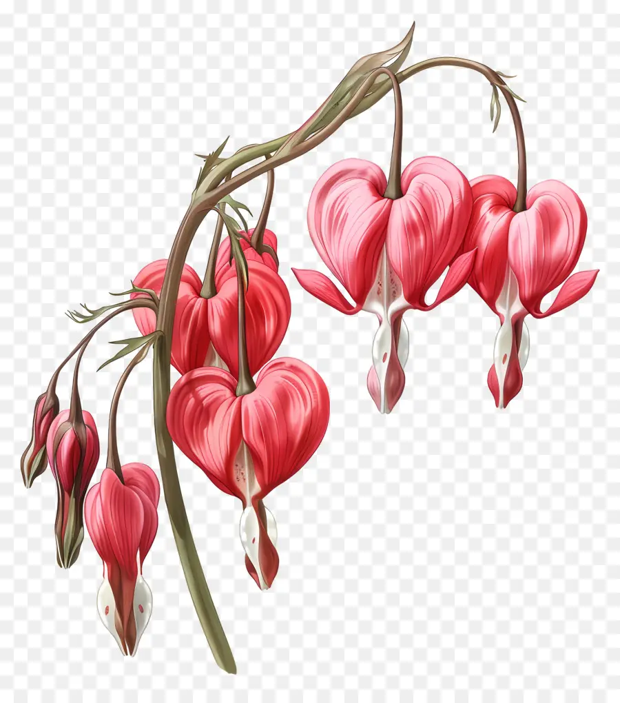 Flores Del Corazón Sangrante，Flores Rojas PNG