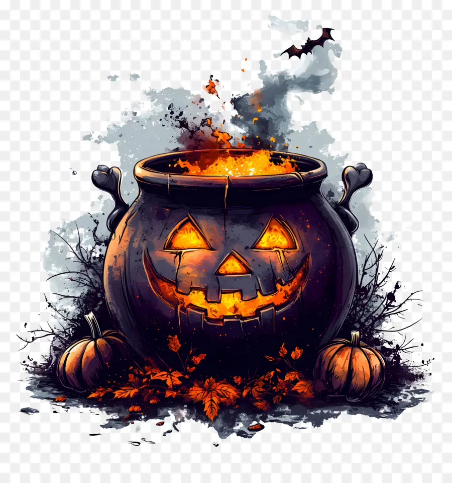 Samhain，Caldero De Halloween PNG