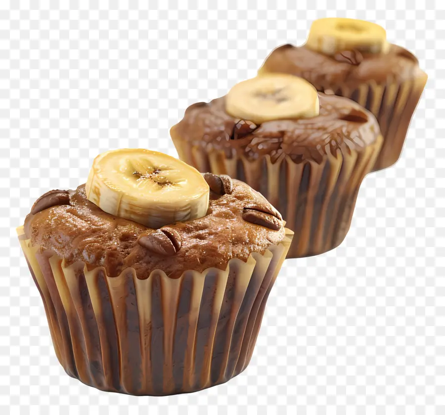 Muffins De Plátano Y Nueces，Magdalenas PNG