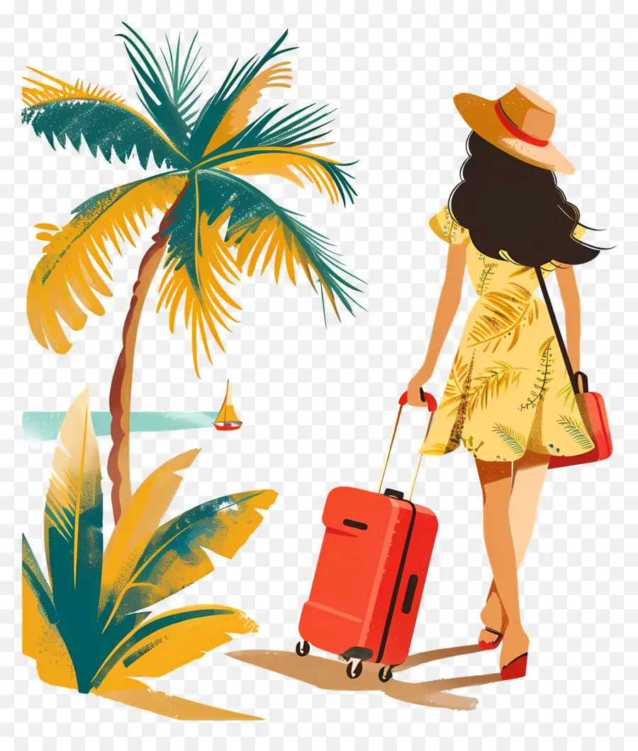 Mujer Vacaciones，Viajero PNG