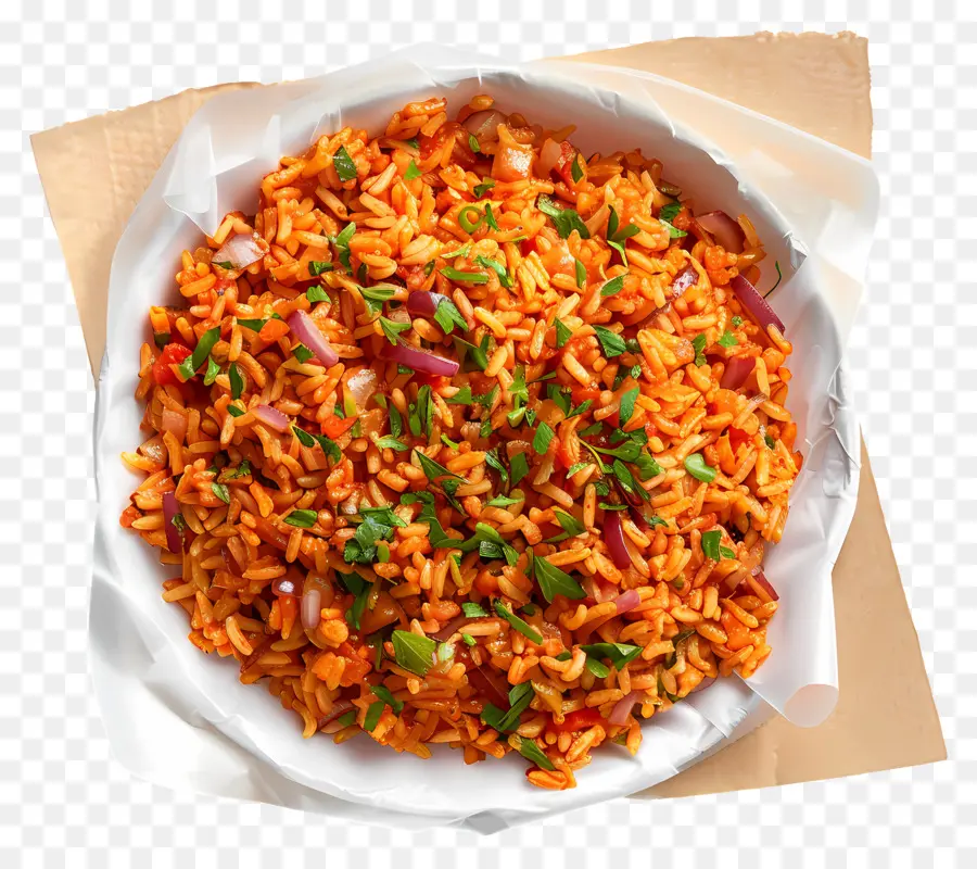 Arroz Jollof，Plato De Arroz PNG