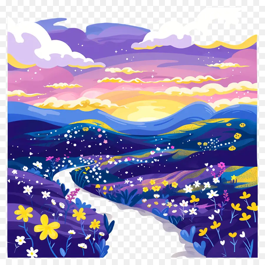 Paisaje De La Naturaleza，Paisaje Colorido PNG