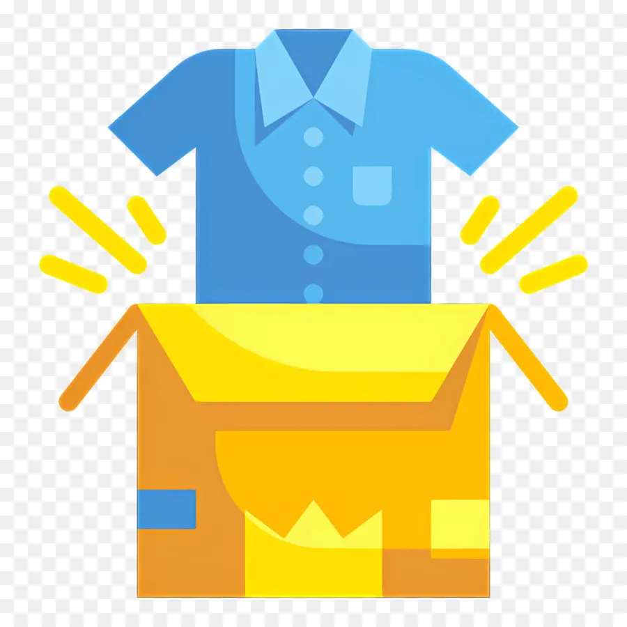 Caja De Ropa，Camisa En Caja PNG