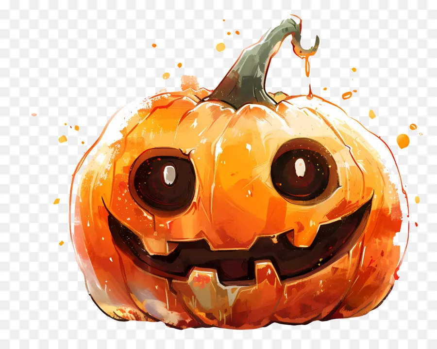 Linda Calabaza De Halloween，Calabaza Sonriente PNG