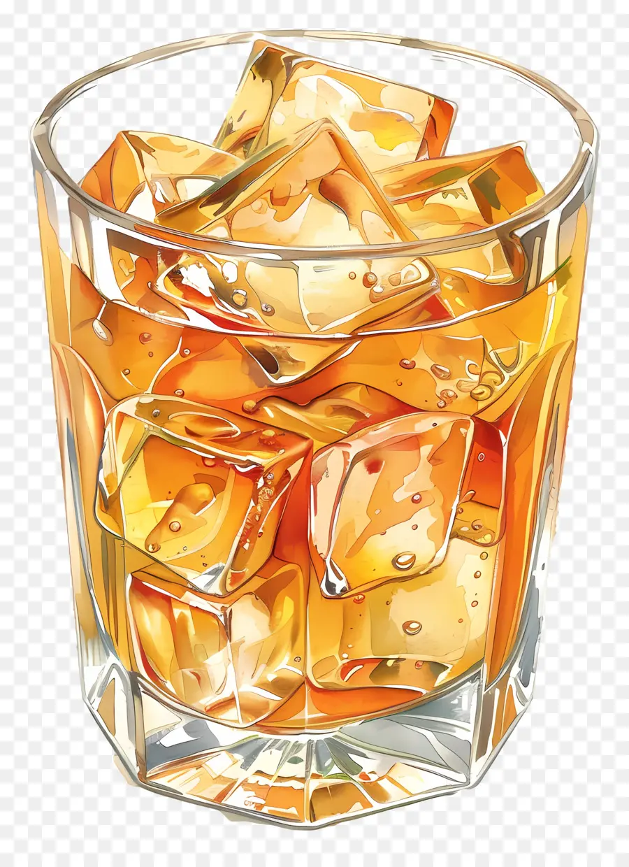 Cóctel Con Hielo，Vaso De Whisky PNG