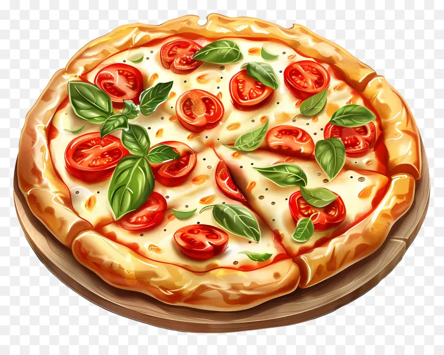 Pizza Margarita，Pizza PNG