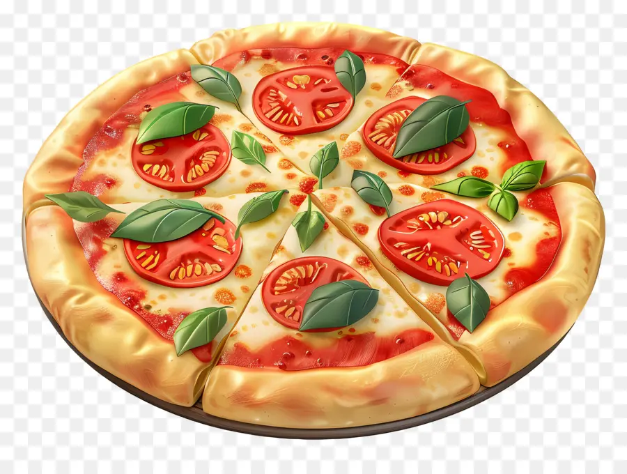 Pizza Margarita，Pizza Entera PNG