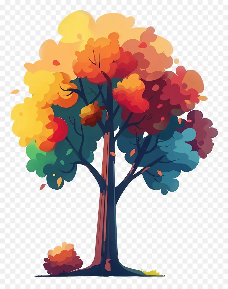 árbol Del Bosque，árbol Colorido PNG