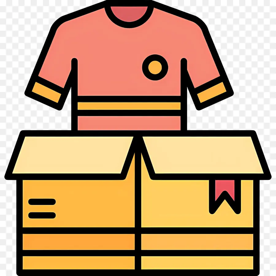 Caja De Ropa，Camiseta En Caja PNG