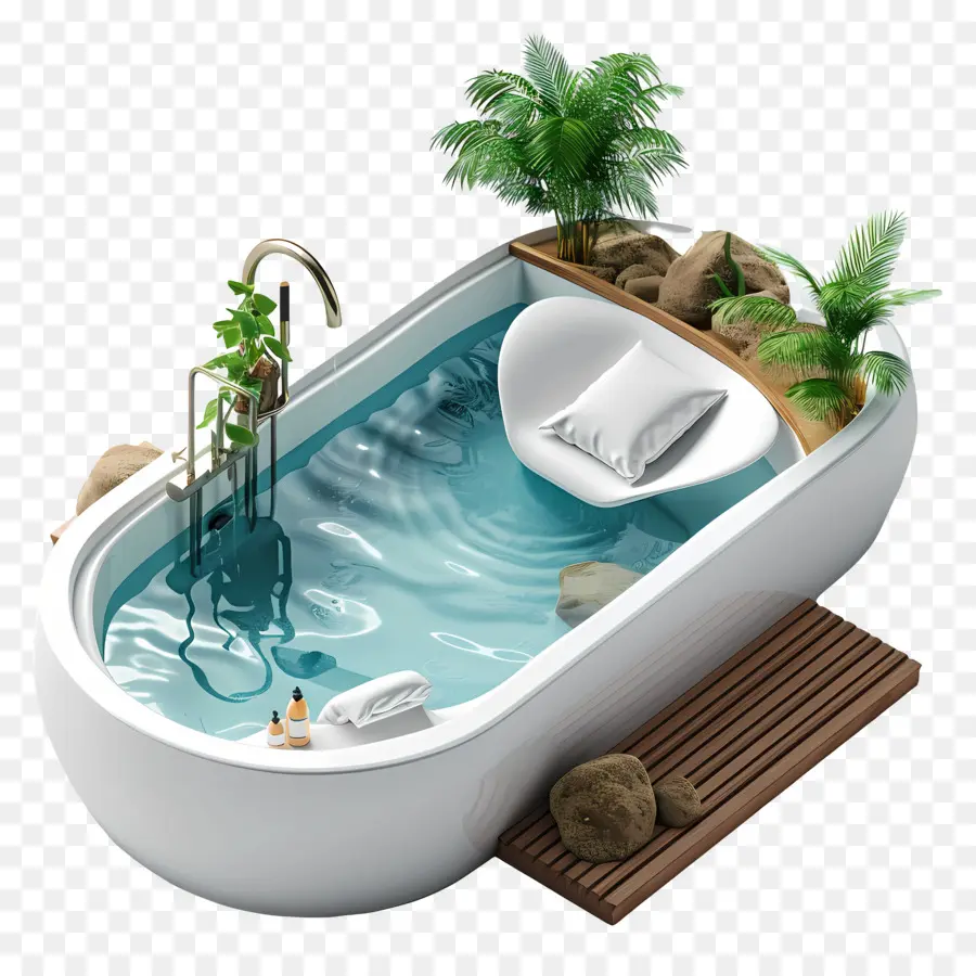 Baño De Spa，Bañera De Lujo PNG