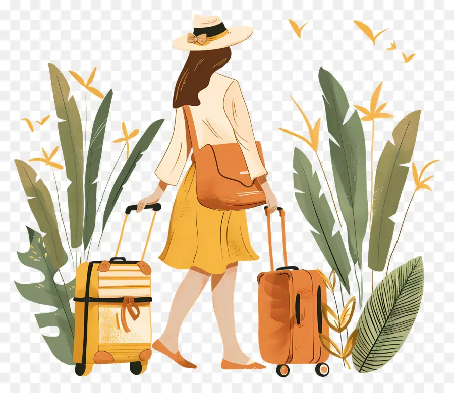 Mujer Vacaciones，Viajero PNG