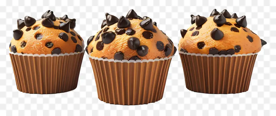 Muffins Con Chispas De Chocolate，Magdalenas PNG