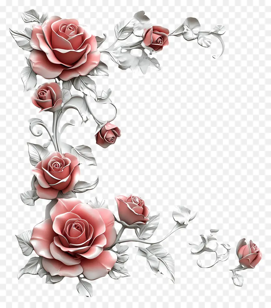 Rosa，Diseño Floral PNG