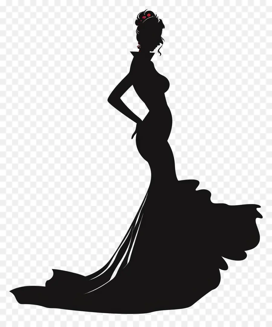 Silueta De Mujer Elegante，Silueta Mujer PNG