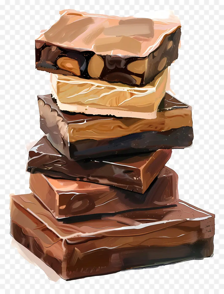 Pila De Dulce De Azúcar，Barras De Chocolate PNG