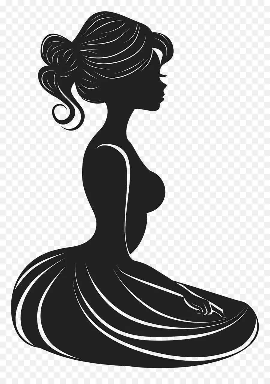 Silueta De Mujer Elegante，Silueta Mujer PNG